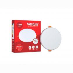  Круглий світлодіодний врізний світильник "без рамки" Vestum 12W 4100K 1-VS-5505