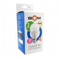 Світлодіодна лампа Biom BT-520 A80 20W E27 4500К матова