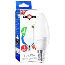 Світлодіодна лампа Biom BT-570 C37 7W E14 4500К матова