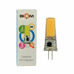 Світлодіодна лампа Biom G4 5W 220V 4500K