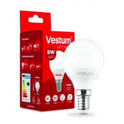 Светодиодная лампа Vestum G45 8W 4100K 220V E14