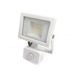 Світлодіодний прожектор Velmax LED 20Вт 6200K 1800Lm 220V IP65 з датчиком руху (00-25-23) білий
