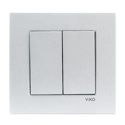 Выключатель 2 скр. (Серебро) VIKO (93000002)