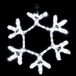 Гірлянда зовнішня DELUX Motif Snowflake 40см біла, прозорий кабель
