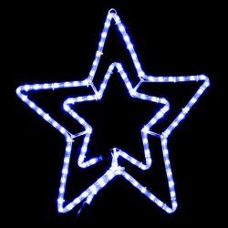 Гірлянда зовнішня DELUX Motif Star 54см синя, прозорий кабель
