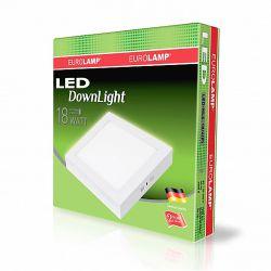 Светодиодный светильник EUROLAMP квадратный накладной Downlight NEW 18W 4000K LED-NLS-18/4(F)