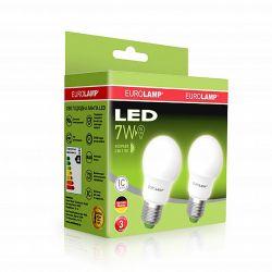 Набір світлодіодних ламп EUROLAMP A50 7W E27 4000K акція "1+1" MLP-LED-A50-07274(E)