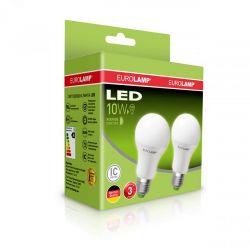 Набор светодиодных ламп EUROLAMP A60 10W E27 3000K акция "1 + 1" MLP-LED-A60-10272(E)
