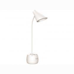 Настольная светодиодная лампа LUXEL 7W + Органайзер, ночник (TL-10W) Белая