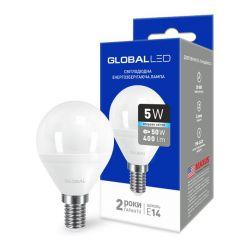 LED лампа GLOBAL G45 F 5W яркий свет 220V E14 AP (1-GBL-144)