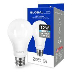 LED лампа GLOBAL A60 12W яскраве світло 220V E27 AL (1-GBL-166-02)