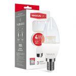 LED лампа MAXUS C37 CL-C 4W м'яке світло 220V E14 (1-LED-5313)