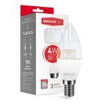 LED лампа MAXUS C37 CL-C 4W яркий свет 220V E14 (1-LED-5314)
