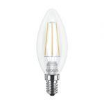 LED лампа MAXUS (филамент), C37, 4W, яркий свет,E14 (1-LED-538)