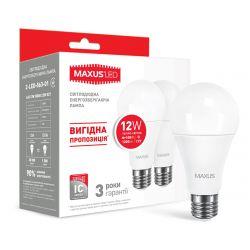 LED лампа MAXUS A65 12W м'яке світло 220V E27 (по 2 шт.) (2-LED-563-01)
