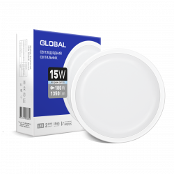 Светодиодный светильник Global 15W круг для ЖКХ (1-GBH-1550-C)