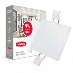 Світлодіодний світильник MAXUS SP edge 9W квадрат (1-MSP-0941-S)