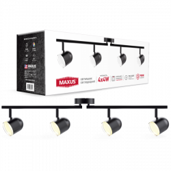 Светодиодный светильник MAXUS 16W 4100K черный (4-MSL-11641-CB)