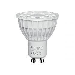 Светодиодная лампочка спотлайт MiLight MR16 GU10 4Вт ССT + RGB (2700-6500K) 220V