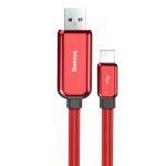 Кабель для зарядки Baseus Glowing Charging USB 2.0 for iPhone iPad Fast Charger 1м 2.4A Red (CALLG-09)