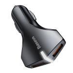Автомобільний зарядний пристрiй BASEUS Quick Charge 3.0 Dual USB Car Charger 2 USB 3A Black