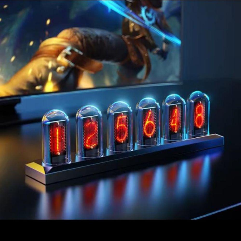Цифровые часы Nixie RGB Tube Clock с IPS-дисплеем Цифровые часы Nixie RGB Tube Clock с IPS-дисплеем
