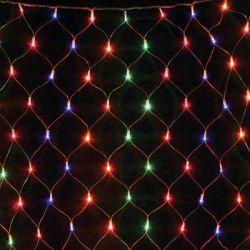 Гирлянда "Сетка" RGB 192Led, Белый провод (арт.LS-7279)