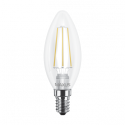 LED лампа MAXUS (филамент), C37, 4W E14 (арт. 1-LED-537)