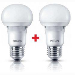 Комплект ламп світлодіодних Philips LEDBulb E27 5-40W 230V 3000K A60 Essential (1 + 1)