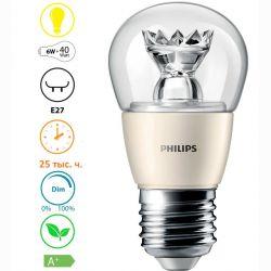Лампа светодиодная Philips LEDluster D E27 6-40W 827 P48 CL Master