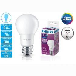 Лампа светодиодная Philips LEDBulb E27 9-70W 230V 6500K A60/PF