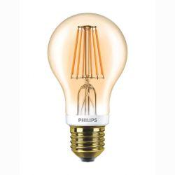 Лампа светодиодная декоративная Philips LED Fila Dim E27 7.5-60W 2700K 230V A60 GOLD