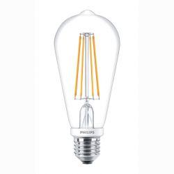 Лампа светодиодная декоративная Philips LED Fila Dim E27 7-70W 2700K 230V ST64 CL