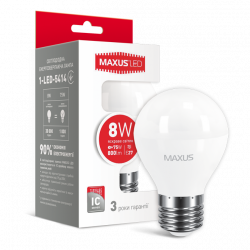LED лампа MAXUS G45 F 8W 4100K 220V E27 (1-LED-5414)