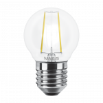 LED лампа MAXUS (филамент), G45, 4W, яркій світло, E27 (1-LED-546)