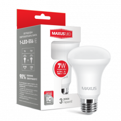 LED лампа MAXUS R63 7W яскраве світло 220V E27 (1-LED-556)