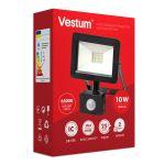 Світлодіодний прожектор Vestum LED 10Вт 800-1000Лм 6500K 220V IP65 з датчиком руху (1-VS-3009)
