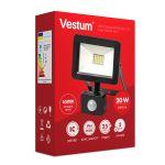Светодиодный прожектор Vestum LED 20Вт 1400-2000Лм 6500K 220V IP65 с датчиком движения (1-VS-3010)