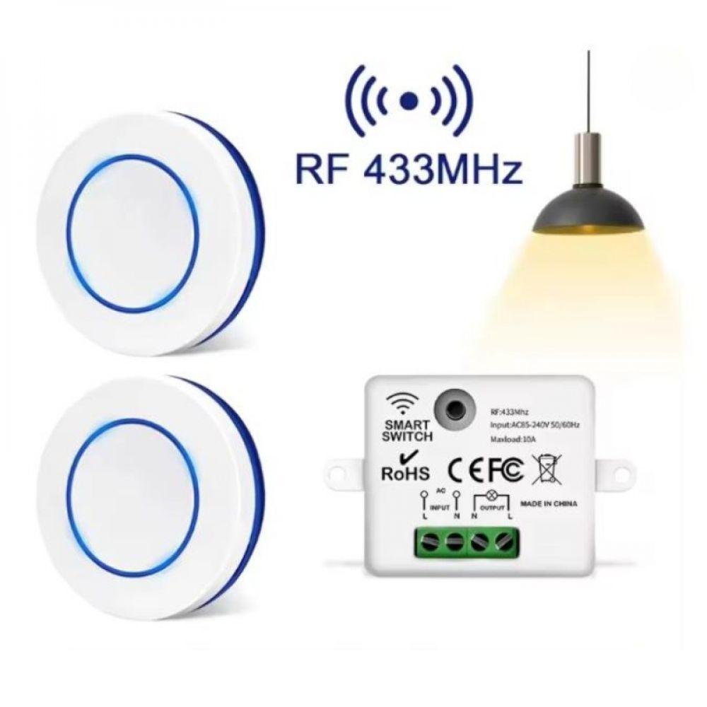 Реле-выключатель 10А с пультами (2 шт) дистанционного управления RF 433 мГц Реле-выключатель 10А с пультами (2 шт) дистанционного управления RF 433 мГц