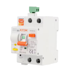 Розумниий 2-полюсний атоматичний вимикач Etek Tuya WiFi 40А з дистанційним керуванням