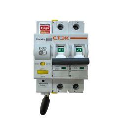 Розумниий 2-полюсний атоматичний вимикач Etek Tuya WiFi 63А з дистанційним керуванням