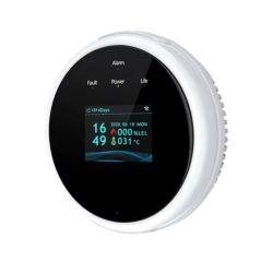 Умный WiFi детектор вытока газа с дисплеем, белый