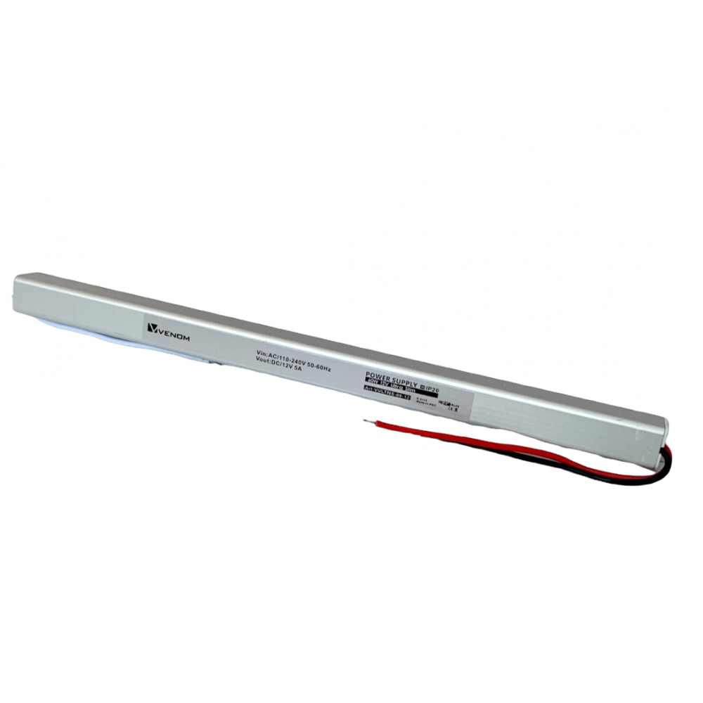 БЛОК ПИТАНИЯ VENOM 12V 60ВТ 5А ГЕРМЕТИЧНЫЙ (IP67) STANDART ULTRA SLIM