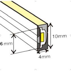 Світлодіодний неон Venom SMD 2835 120д.м. (IP67) 12V 4x10 мм теплий білий